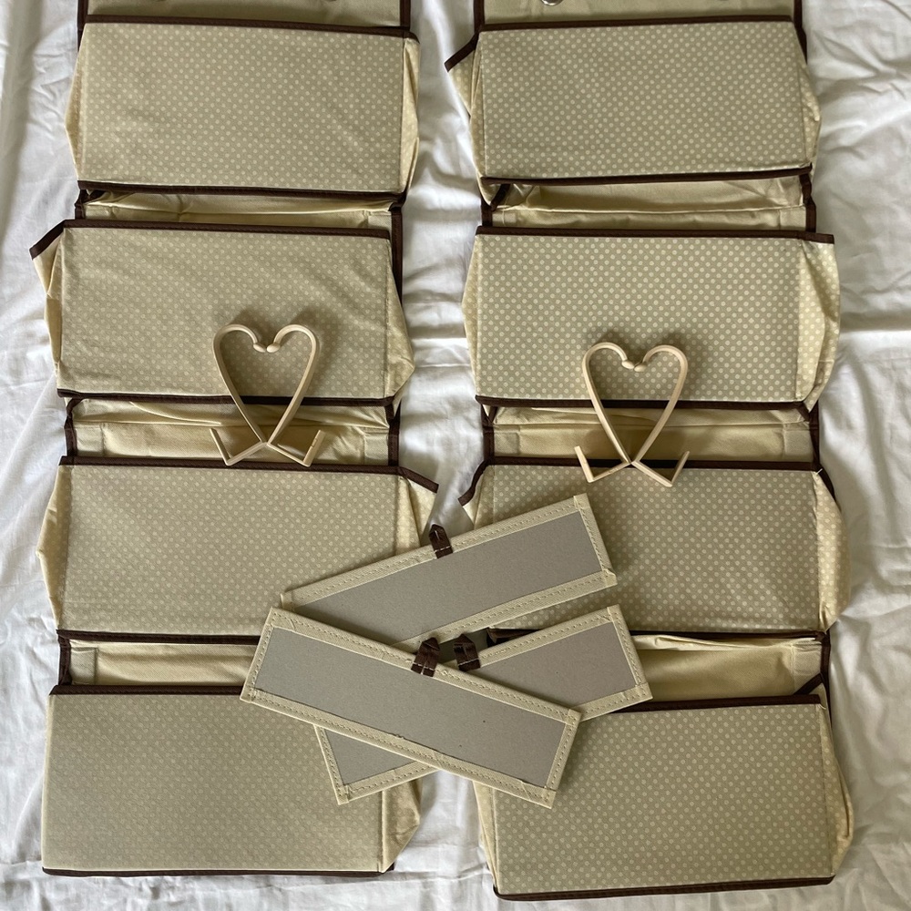 Set of Beige and Brown Storage Bins